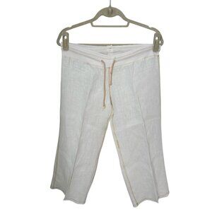 Rubber Ducky Productions Cropped Linen Pants size small